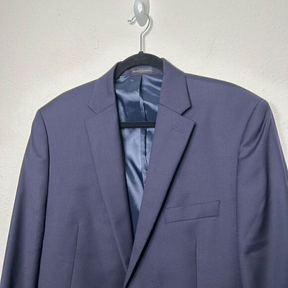Lauren Ralph Lauren Men’s Navy Blue Gold Wool 2 Button Sportcoat Jacket Sz 44 L - Picture 2 of 9